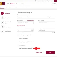 Wyślij potwierdzenie na adres e-mail, aby uzyskać potwierdzenie przelewu.