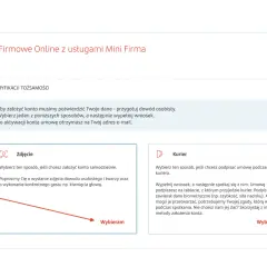 Santander: otwórz konto firmowe online. Wybierz weryfikację przez zdjęcie lub kuriera, by założyć swoje nowe konto.