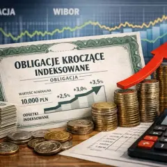 Obligacje indeksowane, stos monet, kalkulator i wykresy inflacji. Czy obligacje skarbowe są opodatkowane? To pytanie nurtuje inwestorów.