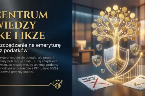 Drzewo obfitości z monetami symbolizuje oszczędzanie na emeryturę. Centrum Wiedzy IKE i IKZE pomaga uniknąć podatku Belki i odzyskać pieniądze z PIT.