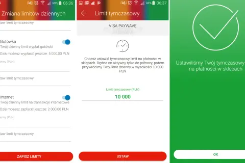 Jak zmienic limit karty mbank? Ustaw tymczasowy limit na płatności w sklepach. Zapisz limity.