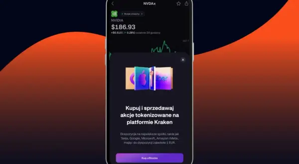 Chcesz wiedzieć, jak kupić akcje na giełdzie? Aplikacja Kraken umożliwia handel tokenizowanymi akcjami największych spółek, nawet od 1 EUR.
