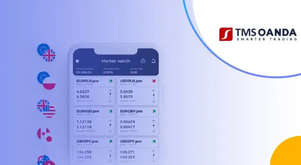 Aplikacja TMS OANDA pokazuje kursy walut, np. EURPLN. Monitoruj swoje transakcje i inwestuj mądrzej.