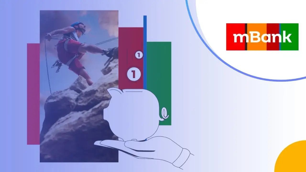 Wspinaczka po g&oacute;rach i skarbonka symbolizują realizację mBank moje cele. Jak zrezygnować z niepotrzebnych wydatk&oacute;w?