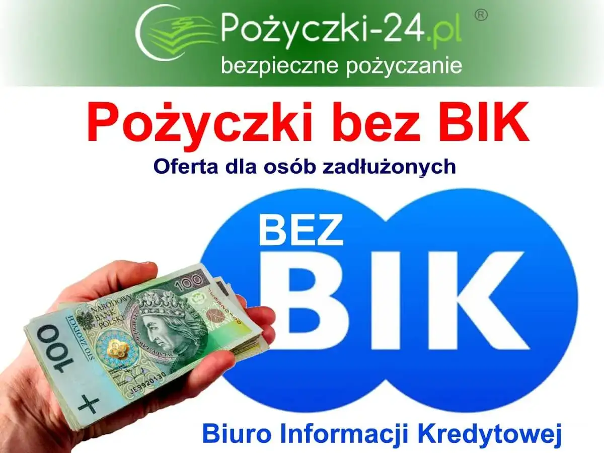 Pożyczki bez BIK dla zadłużonych. Dłoń trzyma plik banknotów 100 zł. Szybka pożyczka bez sprawdzania BIK.