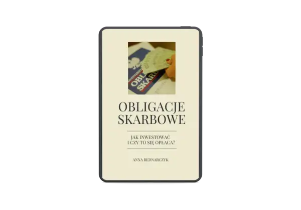 Okładka książki "Obligacje Skarbowe: Jak inwestować i czy to się opłaca?". Dłonie trzymają banknoty.