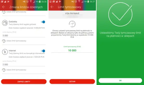 Jak zmienic limit karty mbank? Ustaw tymczasowy limit na płatności w sklepach. Zapisz limity.